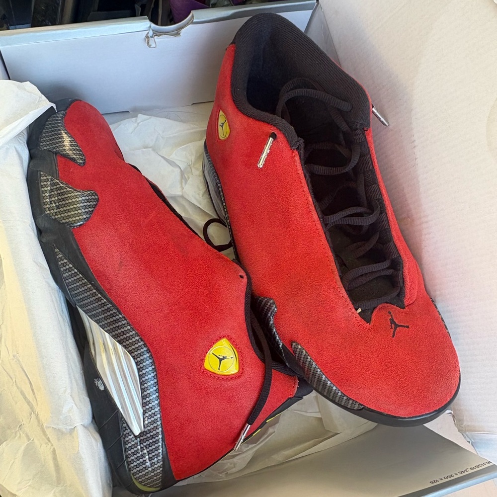 Jordan Men's Red and Black Sneakers